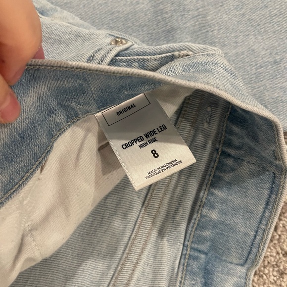 Express Cropped Wide Leg High Rise-Size 8 - Picture 2 of 4